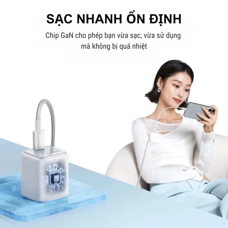 Củ sạc nhanh Anker Zolo A2698 30W 1 cổng USB-C - <div class="css-146c3p1 r-bcqeeo r-1ttztb7 r-qvutc0 r-37j5jr r-a023e6 r-16dba41 r-1adg3ll r-1b5gpbm r-a8ghvy" dir="ltr"><span class="css-1jxf684 r-bcqeeo r-1ttztb7 r-qvutc0 r-poiln3">Củ sạc nhanh Anker Zolo A2698 30W 1 cổng USB-C hỗ trợ PowerIQ 3.0, Power Delivery (PD) và Quick Charge, sạc nhanh iPhone 15 lên 50% trong 26 phút. Thiết kế nhỏ gọn, chân gập tiện lợi, dễ mang theo. Đảm bảo an toàn với hệ thống bảo vệ toàn diện, phù hợp cho nhiều thiết bị USB-C.</span></div>