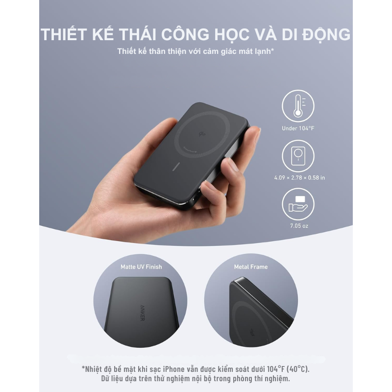Pin sạc dự phòng Anker MagGo A1664 10000mah - <div class="css-146c3p1 r-bcqeeo r-1ttztb7 r-qvutc0 r-37j5jr r-a023e6 r-16dba41 r-1adg3ll r-1b5gpbm r-a8ghvy" dir="ltr"><span class="css-1jxf684 r-bcqeeo r-1ttztb7 r-qvutc0 r-poiln3">Pin sạc dự phòng Anker MagGo A1664 10000mAh là lựa chọn hoàn hảo cho người dùng hiện đại với thiết kế siêu mỏng, chỉ khoảng 15mm. Sản phẩm hỗ trợ sạc không dây Qi2 15W, sạc nhanh iPhone 15 Pro từ 0-50% trong 51 phút, cùng cổng USB-C 30W tiện lợi. Dung lượng lớn 10.000mAh đáp ứng nhu cầu sạc hàng ngày và khi di chuyển. Công nghệ ActiveShield™ đảm bảo an toàn tuyệt đối.</span></div>