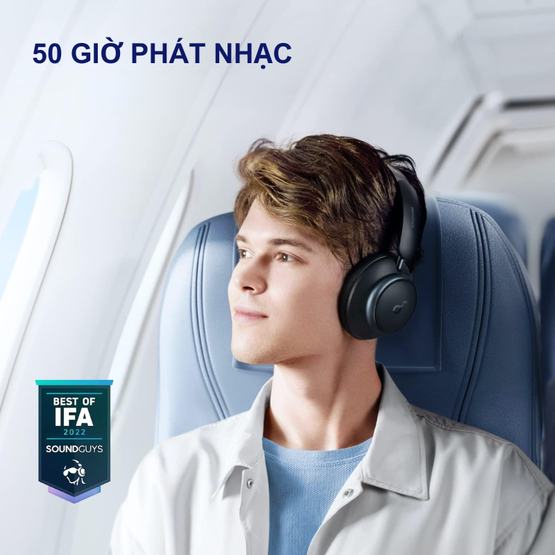 Anker A3040 - Tai nghe bluetooth Soundcore Anker Space Q45 chụp tai khử tiếng ồn chủ động thích ứng, pin 50h, bluetooth 5.3 - <div class="css-146c3p1 r-bcqeeo r-1ttztb7 r-qvutc0 r-37j5jr r-a023e6 r-16dba41 r-1adg3ll r-1b5gpbm r-a8ghvy" dir="ltr"><span class="css-1jxf684 r-bcqeeo r-1ttztb7 r-qvutc0 r-poiln3">Tai nghe Bluetooth Anker A3040 Soundcore Space Q45 sở hữu công nghệ khử tiếng ồn chủ động thích ứng, giảm tới 98% tiếng ồn xung quanh. Thời lượng pin lên đến 50 giờ (ANC bật), kết nối Bluetooth 5.3 ổn định và hỗ trợ LDAC Hi-Res. Thiết kế chụp tai thoải mái, gập gọn, lý tưởng cho giải trí và du lịch.</span></div>