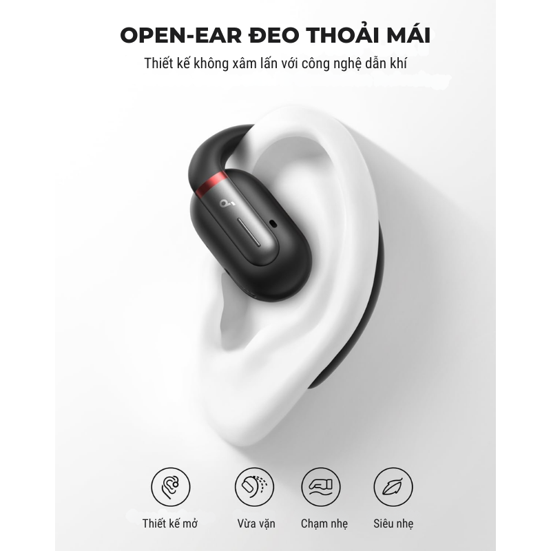 Anker A3873 - Tai nghe bluetooth Open-Ear Soundcore V30i thiết kế mở | Siêu gọn nhẹ | Chống nước IPX5 - <div class="css-146c3p1 r-bcqeeo r-1ttztb7 r-qvutc0 r-37j5jr r-a023e6 r-16dba41 r-1adg3ll r-1b5gpbm r-a8ghvy" dir="ltr"><span class="css-1jxf684 r-bcqeeo r-1ttztb7 r-qvutc0 r-poiln3">Tai nghe Bluetooth Anker A3873 Soundcore V30i với thiết kế tai mở siêu nhẹ, driver 14.2mm sinh học cho âm trầm mạnh mẽ. Chống nước IPX5, pin 12 giờ (36 giờ với hộp sạc), kết nối Bluetooth 5.3. Thoải mái, an toàn, tùy chỉnh EQ qua ứng dụng Soundcore, lý tưởng cho thể thao và di chuyển.</span></div>