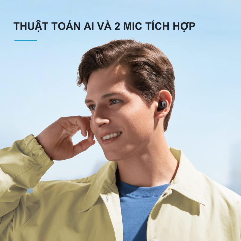 Anker A3948 - Tai nghe bluetooth không dây Soundcore A20i | Nhỏ gọn | 28 giờ phát nhạc | Sạc nhanh - <div class="css-146c3p1 r-bcqeeo r-1ttztb7 r-qvutc0 r-37j5jr r-a023e6 r-16dba41 r-1adg3ll r-1b5gpbm r-a8ghvy" dir="ltr"><span class="css-1jxf684 r-bcqeeo r-1ttztb7 r-qvutc0 r-poiln3">Tai nghe Bluetooth không dây Anker A3948 Soundcore A20i siêu nhỏ gọn, driver 10mm cho âm trầm mạnh mẽ. Thời lượng pin 9 giờ (28 giờ với hộp sạc), sạc nhanh 10 phút cho 2 giờ sử dụng. Chống nước IPX5, 2 micro AI, kết nối Bluetooth 5.3, lý tưởng cho nghe nhạc và gọi điện mọi lúc mọi nơi.</span></div>