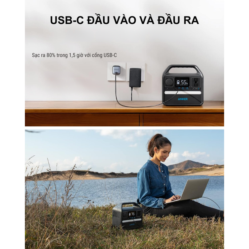 Anker A1720 - Pin dự phòng Anker 521 PowerHouse-256Wh-200W - <div class="css-146c3p1 r-bcqeeo r-1ttztb7 r-qvutc0 r-37j5jr r-a023e6 r-16dba41 r-1adg3ll r-1b5gpbm r-a8ghvy" dir="ltr"><span class="css-1jxf684 r-bcqeeo r-1ttztb7 r-qvutc0 r-poiln3">Pin dự phòng Anker A1720 521 PowerHouse  dung lượng 256Wh, công suất 200W, sử dụng pin LiFePO4 bền bỉ với tuổi thọ 10 năm. Hỗ trợ sạc 5 thiết bị cùng lúc qua 2 cổng AC, USB-C 60W, 2 USB-A và cổng xe hơi. Chống va đập, tích hợp đèn LED, lý tưởng cho cắm trại và tình huống khẩn cấp.</span></div>
