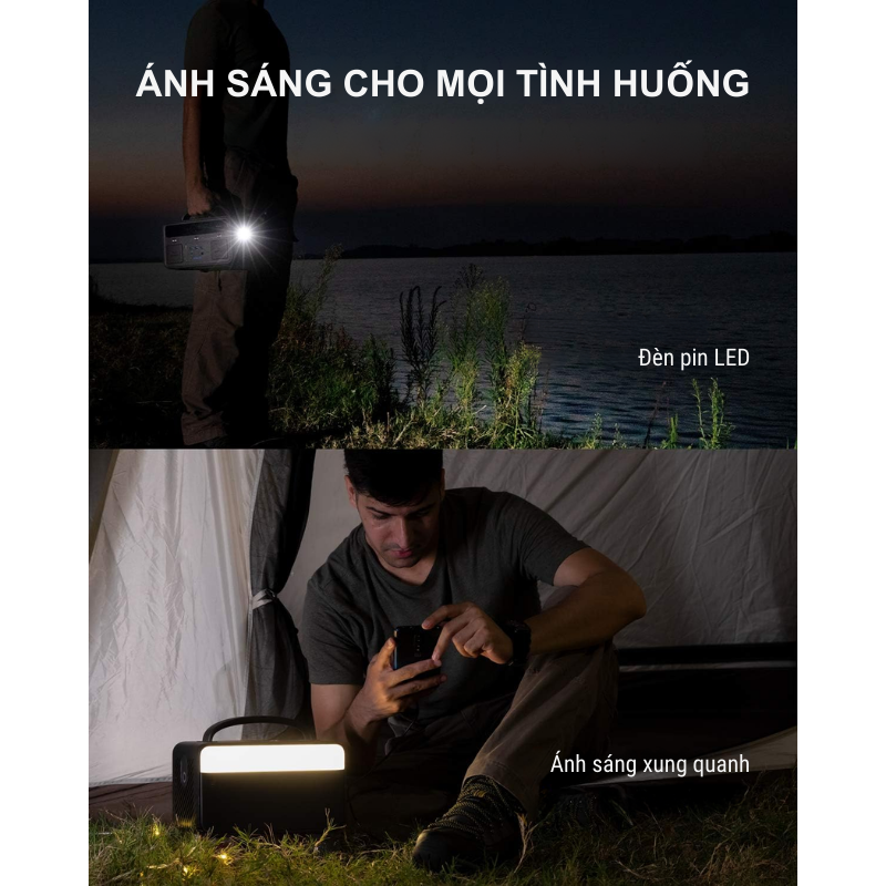 Anker A1730 - Trạm Sạc Anker PowerHouse 2 400/388.8Wh 300W - <div class="css-146c3p1 r-bcqeeo r-1ttztb7 r-qvutc0 r-37j5jr r-a023e6 r-16dba41 r-1adg3ll r-1b5gpbm r-a8ghvy" dir="ltr"><span class="css-1jxf684 r-bcqeeo r-1ttztb7 r-qvutc0 r-poiln3">Trạm sạc Anker PowerHouse II 400 (A1730) dung lượng 388.8Wh, công suất 300W, tích hợp 8 cổng sạc đa năng gồm AC, USB-C 60W, USB-A, và DC. Sạc nhanh PowerIQ 3.0, hỗ trợ năng lượng mặt trời, pin 10 giờ. Nhỏ gọn, bền bỉ, có đèn LED, lý tưởng cho cắm trại, du lịch và tình huống khẩn cấp.</span></div>