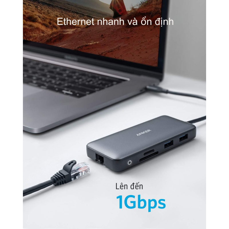 Anker A8380 - Bộ chia cổng mở rộng USB-C Anker 553 (8 in1) Ethernet, USB 3.0, SD Card, microSD, 2 cổng HDMI, PD 100W, 4K@60HZ - <div class="css-146c3p1 r-bcqeeo r-1ttztb7 r-qvutc0 r-37j5jr r-a023e6 r-16dba41 r-1adg3ll r-1b5gpbm r-a8ghvy" dir="ltr"><span class="css-1jxf684 r-bcqeeo r-1ttztb7 r-qvutc0 r-poiln3">Bộ chia cổng USB-C Anker 553 (A8380) mở rộng 8 trong 1 với 2 cổng HDMI 4K@60Hz, Ethernet 1Gbps, USB 3.0, SD/microSD và PD 100W. Nhỏ gọn, tốc độ truyền dữ liệu 5Gbps, hỗ trợ đa màn hình. Lý tưởng cho laptop như MacBook Pro, XPS, mang lại hiệu suất làm việc tối ưu.</span></div>