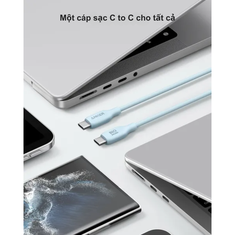 Anker A80F2 - Cáp sạc Anker 544 C to C, dài 1.8m, TPE Bio-Based - <div class="css-146c3p1 r-bcqeeo r-1ttztb7 r-qvutc0 r-37j5jr r-a023e6 r-16dba41 r-1adg3ll r-1b5gpbm r-a8ghvy" dir="ltr"><span class="css-1jxf684 r-bcqeeo r-1ttztb7 r-qvutc0 r-poiln3">Anker A80F2 – Cáp sạc Anker 544 USB-C to USB-C dài 1.8m, chất liệu TPE Bio-Based thân thiện môi trường từ ngô và mía. Hỗ trợ sạc nhanh Power Delivery 140W, tương thích với laptop, điện thoại, máy tính bảng USB-C. Độ bền vượt trội với 20.000 lần uốn cong, đảm bảo sử dụng lâu dài.</span></div>