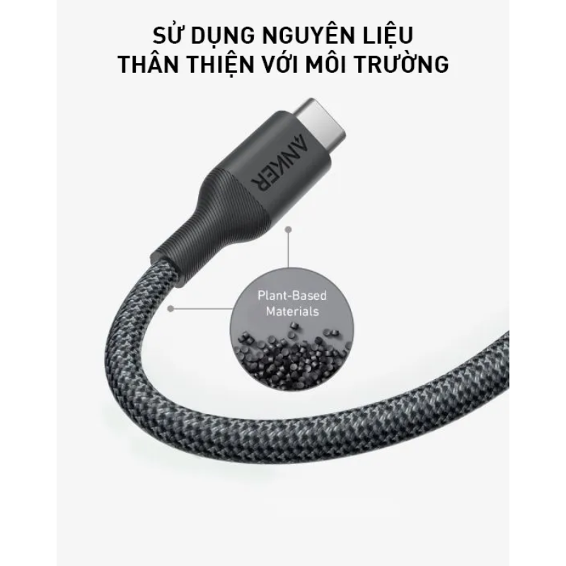 Anker A80F5 - Cáp sạc nhanh truyền dữ liệu Anker 544 Bio-Based C to C 240W bọc dù siêu bền 0.9m - <div class="css-146c3p1 r-bcqeeo r-1ttztb7 r-qvutc0 r-37j5jr r-a023e6 r-16dba41 r-1adg3ll r-1b5gpbm r-a8ghvy" dir="ltr"><span class="css-1jxf684 r-bcqeeo r-1ttztb7 r-qvutc0 r-poiln3">Cáp sạc nhanh Anker A80F5 (544 Bio-Based) hỗ trợ công suất tối đa 240W, phù hợp sạc nhanh cho nhiều thiết bị từ điện thoại đến laptop. Thiết kế bọc dù siêu bền, chịu được 20.000 lần gập, cùng vật liệu sinh học thân thiện môi trường từ ngô và mía. Độ dài 0.9m tiện lợi, truyền dữ liệu tốc độ cao 480Mbps.</span></div>