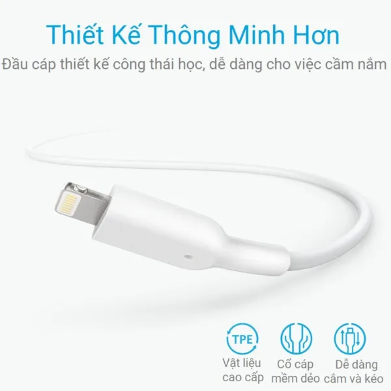 Cáp sạc Anker USB A to Lightning PowerLine II A8432 dài 0.9m - <div class="css-146c3p1 r-bcqeeo r-1ttztb7 r-qvutc0 r-37j5jr r-a023e6 r-16dba41 r-1adg3ll r-1b5gpbm r-a8ghvy" dir="ltr"><span class="css-1jxf684 r-bcqeeo r-1ttztb7 r-qvutc0 r-poiln3">Cáp sạc Anker USB A to Lightning PowerLine II A8432 (0.9m) là lựa chọn hoàn hảo cho người dùng Apple với độ bền vượt trội, chịu được hơn 12.000 lần uốn cong. Được chứng nhận MFi, cáp đảm bảo sạc nhanh và an toàn cho iPhone, iPad. Thiết kế chắc chắn, hỗ trợ lực kéo trên 80kg, cùng bảo hành trọn đời từ Anker.</span></div>