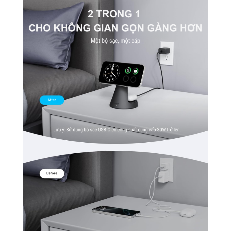 Đế sạc không dây Anker Qi2 A25M7 công suất 15w - <div class="css-146c3p1 r-bcqeeo r-1ttztb7 r-qvutc0 r-37j5jr r-a023e6 r-16dba41 r-1adg3ll r-1b5gpbm r-a8ghvy" dir="ltr"><span class="css-1jxf684 r-bcqeeo r-1ttztb7 r-qvutc0 r-poiln3">Đế sạc không dây Anker Qi2 A25M7 mang đến trải nghiệm sạc nhanh 15W với công nghệ Qi2 tiên tiến, tương thích hoàn hảo với iPhone 12 trở lên. Thiết kế nhỏ gọn, sử dụng hợp kim nhôm dẫn nhiệt cao cấp, đảm bảo hiệu suất sạc ổn định và an toàn. Sản phẩm được chứng nhận Qi2, tích hợp công nghệ ActiveShield 2.0, giúp giám sát nhiệt độ liên tục, bảo vệ thiết bị tối ưu.</span></div>