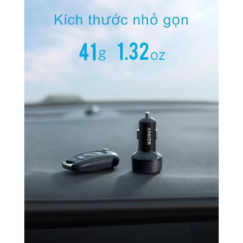 Anker A2732 - Tẩu sạc nhanh Anker 2 cổng cho ô tô xe hơi 35W - Tẩu sạc nhanh Anker A2732 là lựa chọn hoàn hảo cho nhu cầu sạc trên ô tô với tổng công suất 35W. Sản phẩm tích hợp 2 cổng: USB-C (20W Power Delivery) và USB-A (15W PowerIQ 2.0), cho phép sạc đồng thời 2 thiết bị nhanh gấp 2.5 lần so với sạc thông thường. Thiết kế nhỏ gọn, an toàn với công nghệ MultiProtect, phù hợp cho điện thoại, máy tính bảng USB-C và USB-A. Màu đen sang trọng, dễ dàng sử dụng trong xe hơi.