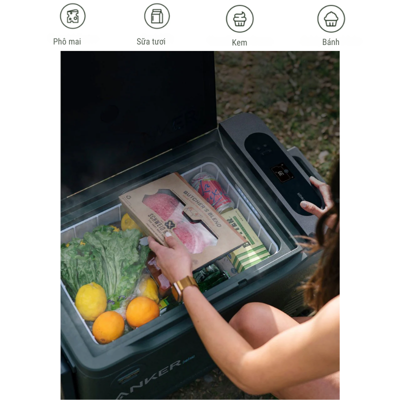Trạm sạc kiêm tủ mát Anker EverFrost Portable Cooler 30 công suất 299Wh - A17A0 - <div class="css-146c3p1 r-bcqeeo r-1ttztb7 r-qvutc0 r-37j5jr r-a023e6 r-16dba41 r-1adg3ll r-1b5gpbm r-a8ghvy" dir="ltr"><span class="css-1jxf684 r-bcqeeo r-1ttztb7 r-qvutc0 r-poiln3">Trạm sạc kiêm tủ mát Anker EverFrost Portable Cooler 30 (A17A0) với dung lượng pin 299Wh mang đến giải pháp làm mát không cần đá, tiện lợi cho các chuyến đi. Sản phẩm có khả năng làm lạnh từ -20°C đến 20°C, duy trì nhiệt độ 4°C lên đến 42 giờ. Hỗ trợ sạc qua AC/DC, năng lượng mặt trời (100W) hoặc USB-C, cùng thiết kế EasyTow™ dễ di chuyển. Phù hợp cho cắm trại, du lịch, câu cá.</span></div>