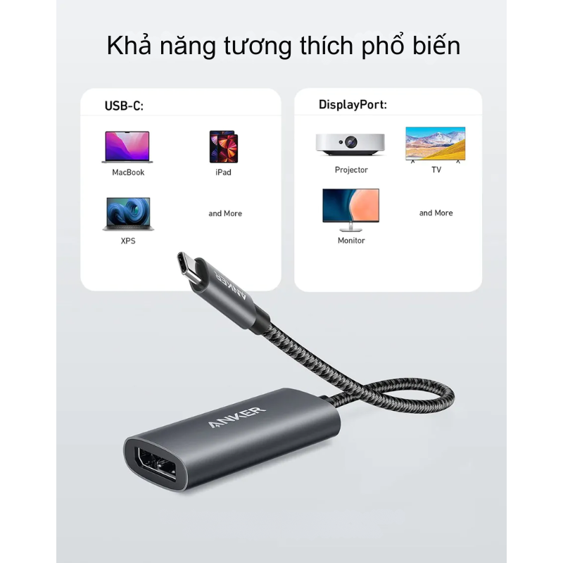 Hub Anker 518 USB-C to HDMI 2.1 8K - A8317 - <div class="css-146c3p1 r-bcqeeo r-1ttztb7 r-qvutc0 r-37j5jr r-a023e6 r-16dba41 r-1adg3ll r-1b5gpbm r-a8ghvy" dir="ltr"><span class="css-1jxf684 r-bcqeeo r-1ttztb7 r-qvutc0 r-poiln3">Hub Anker 518 USB-C to HDMI 2.1 8K (A8317) mang đến trải nghiệm hình ảnh đỉnh cao với độ phân giải lên tới 8K@60Hz hoặc 4K@144Hz. Sản phẩm hỗ trợ cắm và chạy, tương thích đa dạng thiết bị USB-C và màn hình HDMI. Thiết kế nhỏ gọn, tiện lợi cùng khả năng hiển thị nội dung mã hóa HDCP giúp nâng cao trải nghiệm giải trí và công việc.</span></div>