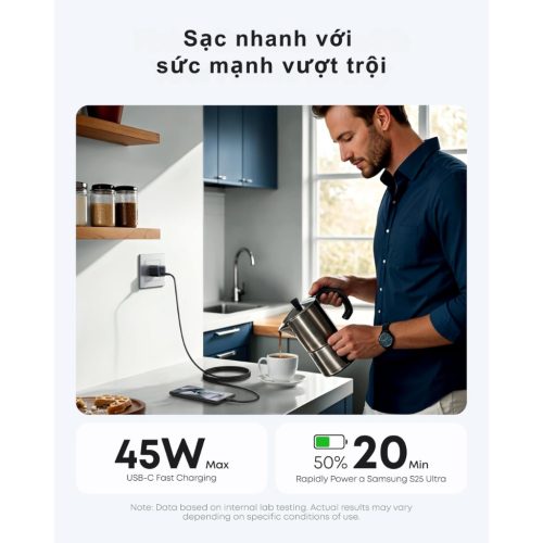 Củ sạc nhanh Anker A2692 45W hỗ trợ PD PPS 2.0, QC, Active shield 3.0 - Hình ảnh 3