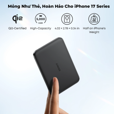Sạc Dự Phòng Anker Nano 5000mAh A1665 Nhỏ Gọn, Sạc Nhanh, Tiện Lợi Mọi Lúc - Đừng để năng lượng điện thoại của bạn cạn kiệt! Sạc dự phòng Anker Nano 5000mAh A1665 là giải pháp nhỏ gọn, mạnh mẽ với dung lượng 5000mAh, sẵn sàng cung cấp năng lượng tức thì cho các thiết bị di động của bạn. Với thiết kế siêu nhỏ nhắn, tích hợp sẵn cổng USB-C tiện lợi, Anker Nano 5000mAh A1665 dễ dàng nằm gọn trong túi áo, balo, giúp bạn luôn kết nối mọi lúc mọi nơi. Công nghệ sạc nhanh PowerIQ 3.0 với công suất lên đến 30W đảm bảo tốc độ tối ưu, tương thích rộng rãi. Đây là người bạn đồng hành lý tưởng cho cuộc sống hiện đại, năng động.