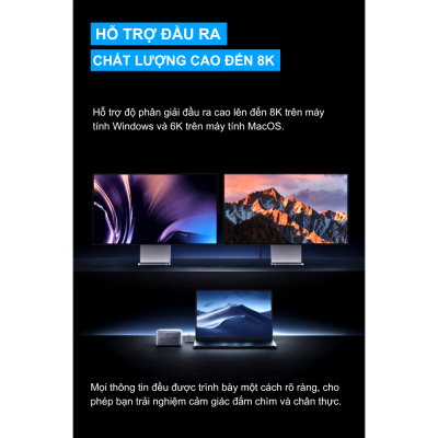 Đế sạc Anker Prime Thunderbolt-5 - Trạm Kết Nối Toàn Diện, Nguồn Năng Lượng Đỉnh Cao - Khám phá hiệu suất làm việc đỉnh cao với <strong>Đế sạc Anker Prime Thunderbolt-5</strong>. Đây không chỉ là một đế sạc, mà là một trạm kết nối đa năng mạnh mẽ, tích hợp công nghệ Thunderbolt-5 tiên tiến nhất, mang đến tốc độ truyền dữ liệu siêu nhanh, khả năng hỗ trợ đa màn hình 8K và công suất sạc cực lớn lên đến 240W cho laptop. Với hàng loạt cổng kết nối đa dạng, <strong>Anker Prime Thunderbolt-5</strong> biến chiếc laptop của bạn thành một trung tâm làm việc chuyên nghiệp, tối ưu hóa mọi tác vụ từ chỉnh sửa video 4K, chơi game đến quản lý dữ liệu. Nâng tầm không gian làm việc của bạn với <strong>Anker Prime Thunderbolt-5</strong> để đạt hiệu quả tối đa.