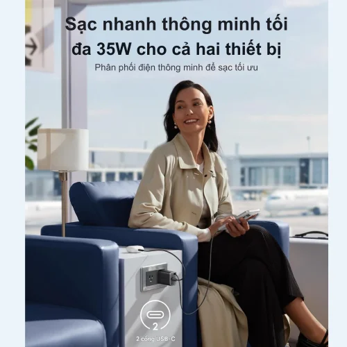 Bộ sạc Anker USB-C 35W - A2658: Sạc Nhanh Đa Năng Cho Mọi Thiết Bị USB-C Của Bạn - Hình ảnh 5