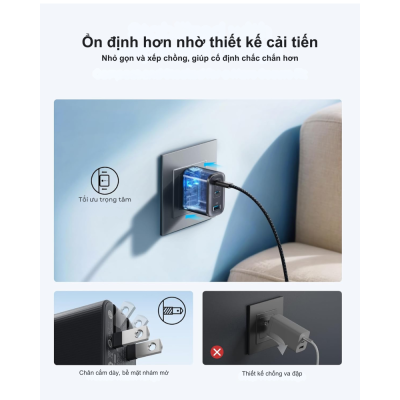 Củ Sạc Nhanh Anker Nano 70W PD A121A Củ Sạc Nhanh Anker Nano 70W PD A121A - Giới thiệu <strong>Anker Nano</strong> A121A – củ sạc nhanh 20W nhỏ gọn nhất từ Anker, mang đến tốc độ sạc vượt trội cho iPhone, iPad, Macbook và các thiết bị USB-C tương thích. Với kích thước siêu nhỏ, bạn có thể dễ dàng mang theo <strong>Anker Nano</strong> mọi lúc mọi nơi mà không chiếm diện tích. Công nghệ Power Delivery (PD) đảm bảo sạc đầy 50% pin iPhone 12/13/14 chỉ trong 30 phút, nhanh hơn gấp 3 lần củ sạc thông thường. An toàn tuyệt đối với công nghệ MultiProtect độc quyền. Nâng cấp trải nghiệm sạc của bạn ngay hôm nay với <strong>Anker Nano.</strong>