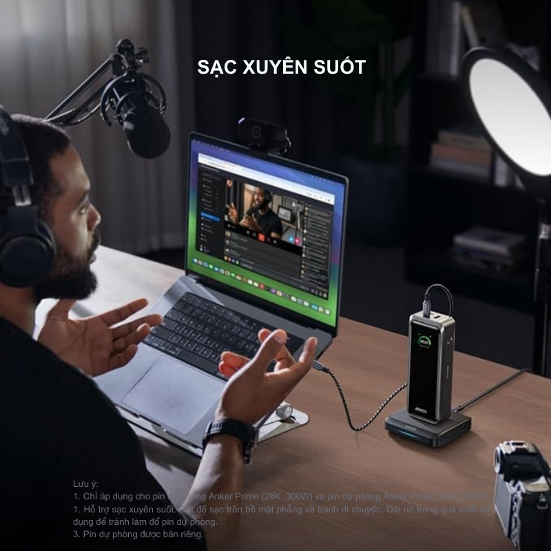 Đế Sạc Nhanh Anker 2C1A 150W Cho Pin Dự Phòng Prime – Anker A1903 Chính Hãng Đế Sạc Nhanh Anker 2C1A 150W Cho Pin Dự Phòng Prime – Anker A1903 Chính Hãng - Hình ảnh 3