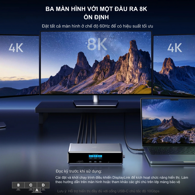 Đế Sạc Anker Prime 14-in-1 160W Docking Station – Anker Prime A83B3 Chính Hãng Đế Sạc Anker Prime 14-in-1 160W Docking Station – Anker Prime A83B3 Chính Hãng - Hình ảnh 6