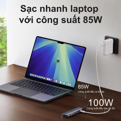 Anker USB C Hub 7in1 A83D2 – Mở rộng kết nối đa năng cho laptop Anker USB C Hub 7in1 A83D2 – Mở rộng kết nối đa năng cho laptop - Biến một cổng USB-C duy nhất trên laptop của bạn thành một trung tâm kết nối đa năng với <strong>Anker USB C Hub</strong> 7in1 A83D2. Cung cấp 7 cổng thiết yếu, bao gồm 2 cổng USB-A (5Gbps), 1 cổng USB-C PD (100W), 1 cổng HDMI (4K@60Hz), và khe cắm thẻ nhớ SD/microSD, chiếc hub này đáp ứng mọi nhu cầu làm việc và giải trí của bạn. Nhỏ gọn, mạnh mẽ và tương thích rộng rãi, <strong>Anker USB C Hub</strong> 7in1 A83D2 giúp tối ưu hóa hiệu suất làm việc mọi lúc mọi nơi. Nâng cấp khả năng kết nối của laptop ngay hôm nay với <strong>Anker USB C Hub</strong> A83D2!