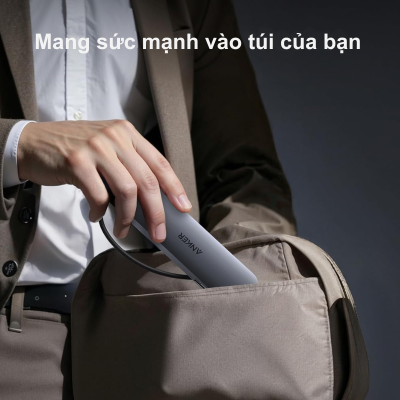 Anker USB C Hub 7in1 A83D2 – Mở rộng kết nối đa năng cho laptop Anker USB C Hub 7in1 A83D2 – Mở rộng kết nối đa năng cho laptop - Biến một cổng USB-C duy nhất trên laptop của bạn thành một trung tâm kết nối đa năng với <strong>Anker USB C Hub</strong> 7in1 A83D2. Cung cấp 7 cổng thiết yếu, bao gồm 2 cổng USB-A (5Gbps), 1 cổng USB-C PD (100W), 1 cổng HDMI (4K@60Hz), và khe cắm thẻ nhớ SD/microSD, chiếc hub này đáp ứng mọi nhu cầu làm việc và giải trí của bạn. Nhỏ gọn, mạnh mẽ và tương thích rộng rãi, <strong>Anker USB C Hub</strong> 7in1 A83D2 giúp tối ưu hóa hiệu suất làm việc mọi lúc mọi nơi. Nâng cấp khả năng kết nối của laptop ngay hôm nay với <strong>Anker USB C Hub</strong> A83D2!