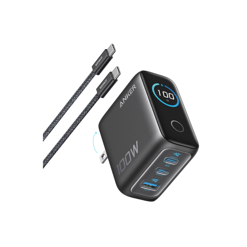 Củ Sạc Nhanh Anker 100W 3 Cổng (2C1A) GaNPrime – Anker B121B Chính Hãng Củ Sạc Nhanh Anker 100W 3 Cổng (2C1A) GaNPrime – Anker B121B Chính Hãng