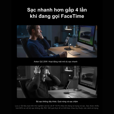 Trạm Sạc Không Dây 3-in-1 Anker Prime B25X7 MagGo Qi2 15W Kèm Tản Nhiệt AirCool – Chính Hãng Trạm Sạc Không Dây 3-in-1 Anker Prime B25X7 MagGo Qi2 15W Kèm Tản Nhiệt AirCool – Chính Hãng - Nâng tầm không gian làm việc của bạn với <strong>Anker Prime B25X7</strong> – trạm sạc không dây 3-trong-1 thế hệ mới đạt chuẩn Qi2 tiên tiến nhất. Được thiết kế dành riêng cho hệ sinh thái Apple, <strong>Anker Prime B25X7</strong> cung cấp khả năng sạc nhanh không dây 15W cho iPhone, sạc nhanh cho Apple Watch và AirPods cùng lúc. Điểm đột phá của sản phẩm nằm ở công nghệ tản nhiệt thông minh AirCool, giúp duy trì tốc độ sạc ổn định mà không gây nóng máy. Với thiết kế Dock Stand gập gọn linh hoạt và lực hút nam châm siêu mạnh, <strong>Anker Prime B25X7</strong> không chỉ là một thiết bị nạp năng lượng mà còn là món phụ kiện công nghệ sang trọng, giúp bàn làm việc của bạn luôn gọn gàng và hiện đại.