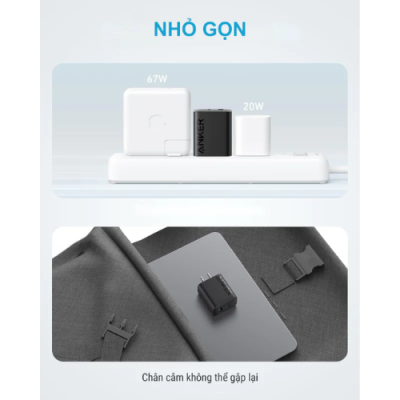 Bộ Củ Sạc B2348 Anker 20W 2 Cổng (1C1A) Kèm Cáp Type-C Dài 1.5m - (PowerIQ™ 3.0, ActiveShield™, MultiProtect™) Bộ Củ Sạc B2348 Anker 20W 2 Cổng (1C1A) Kèm Cáp Type-C Dài 1.5m - (PowerIQ™ 3.0, ActiveShield™, MultiProtect™) - Sỡ hữu ngay <strong>Củ sạc B2348</strong> đến từ thương hiệu Anker danh tiếng, giải pháp sạc năng lượng "tất cả trong một" dành cho các tín đồ công nghệ. Bộ sản phẩm bao gồm một củ sạc nhanh công suất 20W mạnh mẽ và một cáp sạc Type-C to Type-C dài 1.5m siêu bền. Điểm nổi bật của <strong>Củ sạc B2348</strong> chính là thiết kế 2 cổng thông minh (1 USB-C và 1 USB-A), cho phép bạn sạc cùng lúc hai thiết bị khác nhau mà vẫn đảm bảo tốc độ ổn định. Được trang bị công nghệ PowerIQ độc quyền và hệ thống an toàn MultiProtect, sản phẩm không chỉ giúp rút ngắn thời gian sạc mà còn bảo vệ tối đa cho pin và thiết bị của bạn khỏi tình trạng quá nhiệt hay quá dòng.