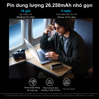 Sạc dự phòng Anker Prime A110A (26000mAh, 300W) – Năng lượng mạnh mẽ, sạc siêu tốc Sạc dự phòng Anker Prime A110A (26000mAh, 300W) – Năng lượng mạnh mẽ, sạc siêu tốc - Trải nghiệm sức mạnh sạc vượt trội với Sạc dự phòng <strong>Anker Prime</strong> (26000mAh, 300W). Đây là ngân hàng năng lượng di động tối thượng, được thiết kế để cấp nguồn cho laptop, điện thoại và các thiết bị khác với tốc độ đáng kinh ngạc. Với dung lượng 26000mAh và tổng công suất đầu ra 300W qua 2 cổng USB-C và 1 cổng USB-A, <strong>Anker Prime</strong> đảm bảo mọi thiết bị của bạn luôn đầy pin. Kích thước nhỏ gọn, màn hình thông minh và khả năng sạc nhanh chóng biến <strong>Anker Prime</strong> thành người bạn đồng hành lý tưởng cho công việc, du lịch và mọi nhu cầu năng lượng hàng ngày. Nâng tầm trải nghiệm sạc của bạn với <strong>Anker Prime</strong>!