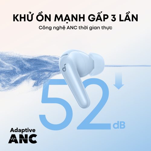 Tai nghe Bluetooth Anker Soundcore R60i NC – Chống Ồn Chủ Động 52dB, Âm Thanh Hi-Res LDAC, Pin 50 Giờ, Case Kiêm Giá Đỡ Tai nghe Bluetooth Anker Soundcore R60i NC – Chống Ồn Chủ Động 52dB, Âm Thanh Hi-Res LDAC, Pin 50 Giờ, Case Kiêm Giá Đỡ - Hình ảnh 2