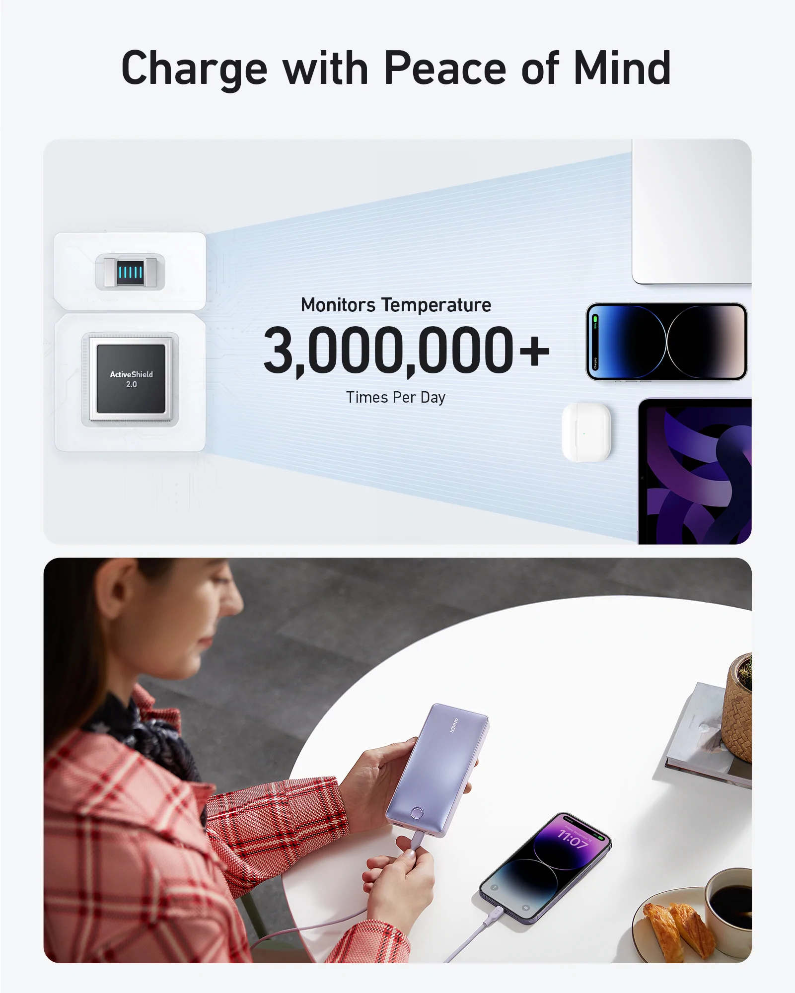 Anker A1366 - Pin sạc dự phòng Anker 535 20.000mAh 30w 3 Cổng 2C1A Anker A1366 - Pin sạc dự phòng Anker 535 20.000mAh 30w 3 Cổng 2C1A - <ul> <li>Model: Anker A1366</li> <li>Dung lượng: 20000 mAh</li> <li>Output Max: 30W</li> <li>2 cổng USB-C, 1 cổng USB-A</li> <li>Trọng lượng: 349g</li> </ul>