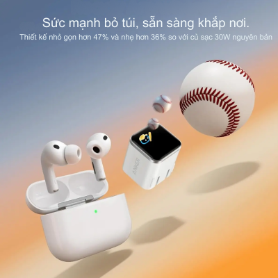 Sạc Nhanh Anker 45W Smart GaN - A121D | Màn Hình LED Hiển Thị Công Suất, ActiveShield 3.0, Chân Gập Linh Hoạt Sạc Nhanh Anker 45W Smart GaN - A121D | Màn Hình LED Hiển Thị Công Suất, ActiveShield 3.0, Chân Gập Linh Hoạt - Sạc nhanh <strong>Anker A121D</strong> là giải pháp năng lượng hoàn hảo cho các thiết bị di động hiện đại. Với công suất lên đến 45W và công nghệ Smart GaN tiên tiến, <strong>Anker A121D</strong> không chỉ mang lại tốc độ sạc vượt trội mà còn đảm bảo an toàn tối đa cho thiết bị của bạn. Thiết kế siêu nhỏ gọn, nhỏ hơn 30% so với các dòng sạc thông thường, giúp <strong>Anker A121D</strong> dễ dàng đồng hành cùng bạn trong mọi chuyến đi. Sản phẩm hỗ trợ chuẩn sạc nhanh PD (Power Delivery) và PPS, tương thích hoàn hảo với iPhone, Samsung S23/S24 series, iPad và các dòng laptop văn phòng sử dụng cổng Type-C. Đừng bỏ lỡ cơ hội sở hữu <strong>Anker A121D</strong> để trải nghiệm sự tiện lợi và mạnh mẽ trong một thiết bị nhỏ bé nhưng đầy uy lực.