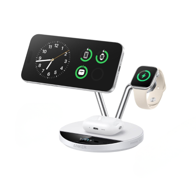 Đế Sạc Không Dây 3 Trong 1 Anker Prime A25X7 MagGo Aircool – Sạc Nhanh Qi2 15W Cho iPhone, Apple Watch & AirPods