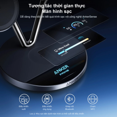 Đế Sạc Không Dây 3 Trong 1 Anker Prime A25X7 MagGo Aircool – Sạc Nhanh Qi2 15W Cho iPhone, Apple Watch & AirPods Đế Sạc Không Dây 3 Trong 1 Anker Prime A25X7 MagGo Aircool – Sạc Nhanh Qi2 15W Cho iPhone, Apple Watch & AirPods - <strong>Đế sạc Anker Prime A25X7</strong> là giải pháp năng lượng tối thượng cho hệ sinh thái Apple của bạn. Với thiết kế 3 trong 1 tinh tế, sản phẩm cho phép sạc đồng thời iPhone, Apple Watch và AirPods, giúp không gian làm việc trở nên gọn gàng và chuyên nghiệp hơn. Điểm nổi bật nhất của <strong>Anker Prime A25X7</strong> chính là công nghệ sạc nhanh chuẩn Qi2 15W, kết hợp cùng hệ thống tản nhiệt Aircool độc quyền giúp duy trì nhiệt độ ổn định, bảo vệ tuổi thọ pin tối đa. Dù bạn đang ở văn phòng hay tại nhà, <strong>Anker Prime A25X7</strong> không chỉ là một thiết bị sạc mà còn là một món phụ kiện công nghệ đẳng cấp, khẳng định phong cách sống hiện đại. Sở hữu ngay để trải nghiệm tốc độ sạc vượt trội và sự tiện nghi chuẩn "Prime" từ nhà Anker.