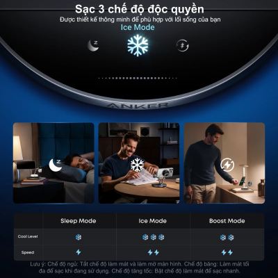 Đế Sạc Không Dây 3 Trong 1 Anker Prime A25X7 MagGo Aircool – Sạc Nhanh Qi2 15W Cho iPhone, Apple Watch & AirPods Đế Sạc Không Dây 3 Trong 1 Anker Prime A25X7 MagGo Aircool – Sạc Nhanh Qi2 15W Cho iPhone, Apple Watch & AirPods - <strong>Đế sạc Anker Prime A25X7</strong> là giải pháp năng lượng tối thượng cho hệ sinh thái Apple của bạn. Với thiết kế 3 trong 1 tinh tế, sản phẩm cho phép sạc đồng thời iPhone, Apple Watch và AirPods, giúp không gian làm việc trở nên gọn gàng và chuyên nghiệp hơn. Điểm nổi bật nhất của <strong>Anker Prime A25X7</strong> chính là công nghệ sạc nhanh chuẩn Qi2 15W, kết hợp cùng hệ thống tản nhiệt Aircool độc quyền giúp duy trì nhiệt độ ổn định, bảo vệ tuổi thọ pin tối đa. Dù bạn đang ở văn phòng hay tại nhà, <strong>Anker Prime A25X7</strong> không chỉ là một thiết bị sạc mà còn là một món phụ kiện công nghệ đẳng cấp, khẳng định phong cách sống hiện đại. Sở hữu ngay để trải nghiệm tốc độ sạc vượt trội và sự tiện nghi chuẩn "Prime" từ nhà Anker.