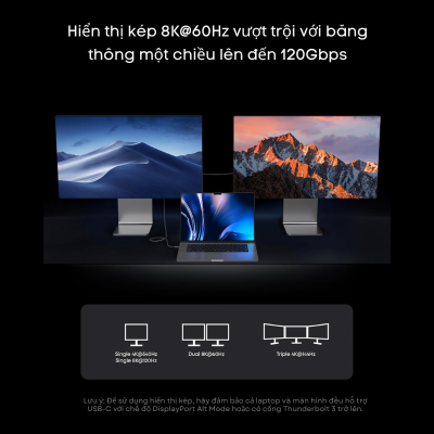 Cáp Thunderbolt 5 Anker A84N1 240W 80Gbps – Hỗ Trợ Xuất Hình 8K, Truyền Dữ Liệu Siêu Tốc, Dài 1m Cáp Thunderbolt 5 Anker A84N1 240W 80Gbps – Hỗ Trợ Xuất Hình 8K, Truyền Dữ Liệu Siêu Tốc, Dài 1m - <strong>Anker A84N1</strong> là thế hệ cáp kết nối tiên tiến nhất hiện nay, mang chuẩn công nghệ Thunderbolt 5 đột phá đến gần hơn với người dùng chuyên nghiệp. Với khả năng truyền tải dữ liệu kinh ngạc lên đến 80Gbps (và có thể lên tới 120Gbps với Bandwidth Boost), <strong>Anker A84N1</strong> giúp bạn di chuyển các tệp tin dung lượng lớn chỉ trong vài giây. Không dừng lại ở đó, sợi cáp này còn hỗ trợ công suất sạc tối đa lên tới 240W, đủ sức cung cấp năng lượng cho những chiếc laptop gaming hay workstation mạnh mẽ nhất hiện nay. Với chiều dài 1m lý tưởng, <strong>Anker A84N1</strong> đảm bảo sự gọn gàng cho không gian làm việc trong khi vẫn duy trì hiệu suất xuất hình ảnh vượt trội ở độ phân giải 8K hoặc thiết lập đa màn hình. Đây chính là giải pháp "tất cả trong một" hoàn hảo cho hệ sinh thái công nghệ của bạn.