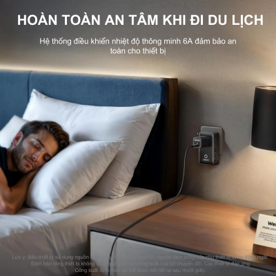 Bộ chuyển đổi du lịch Anker Nano (5-trong-1, 20W) - A9215 | Sạc nhanh | Nhỏ gọn cho mọi hành trình Bộ chuyển đổi du lịch Anker Nano (5-trong-1, 20W) - A9215 | Sạc nhanh | Nhỏ gọn cho mọi hành trình - <strong>Bộ chuyển đổi du lịch Anker Nano (5-trong-1, 20W) - A9215</strong> là giải pháp năng lượng hoàn hảo cho những người thường xuyên di chuyển. Với thiết kế siêu nhỏ gọn nhưng tích hợp tới 5 cổng kết nối, bao gồm 1 ổ cắm AC, 2 cổng USB-C và 2 cổng USB-A, sản phẩm giúp bạn sạc đồng thời nhiều thiết bị một cách dễ dàng. Đặc biệt, cổng USB-C hỗ trợ sạc nhanh PD 20W, giúp nạp đầy năng lượng cho iPhone và các điện thoại thông minh khác trong thời gian ngắn nhất. <strong>A9215</strong> không chỉ tiện lợi mà còn cực kỳ an toàn nhờ hệ thống bảo vệ ActiveShield độc quyền của Anker. Nếu bạn đang tìm kiếm một thiết bị sạc đa năng, bền bỉ và chuẩn SEO cho hành lý của mình, thì <strong>A9215</strong> chính là lựa chọn không thể bỏ qua.