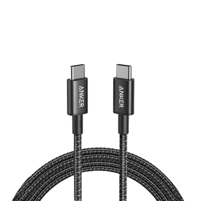 Cáp Sạc Nhanh Anker A8752 - USB-C to USB-C 60W 1m, Dây Dù New Nylon Siêu Bền, 480Mbps, Màu Đen (Black) - Hàng Chính Hãng