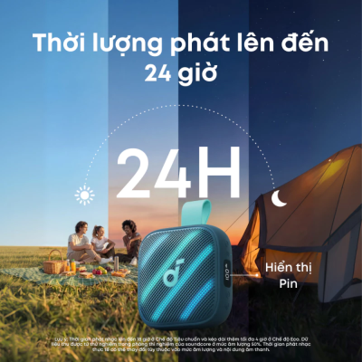 Loa Bluetooth Soundcore Boom Go 3i - D5103 - Công suất mạnh mẽ, Chống nước IPX7, Pin 15H - Hàng Chính Hãng. Loa Bluetooth Soundcore Boom Go 3i - D5103 - Công suất mạnh mẽ, Chống nước IPX7, Pin 15H - Hàng Chính Hãng. - Bạn đang tìm kiếm một chiếc loa di động mạnh mẽ cho những chuyến đi? <strong>Loa bluetooth Anker Soundcore Boom Go 3i</strong> chính là sự lựa chọn hoàn hảo dành cho bạn. Với thiết kế nhỏ gọn nhưng ẩn chứa sức mạnh âm thanh kinh ngạc, <strong>Boom Go 3i</strong> mang đến dải âm trầm sâu lắng nhờ công nghệ BassUp độc quyền. Sản phẩm không chỉ gây ấn tượng bởi vẻ ngoài hiện đại mà còn đạt chuẩn chống nước IPX7, cho phép bạn tận hưởng âm nhạc ngay cả dưới trời mưa hay cạnh hồ bơi. Kết nối Bluetooth 5.0 ổn định giúp <strong>Boom Go 3i</strong> duy trì âm thanh mượt mà trong phạm vi rộng. Với thời lượng pin lên đến 15 giờ liên tục, <strong>Boom Go 3i</strong> sẽ là người bạn đồng hành không thể thiếu trong mọi bữa tiệc ngoài trời hay những chuyến du lịch dã ngoại.