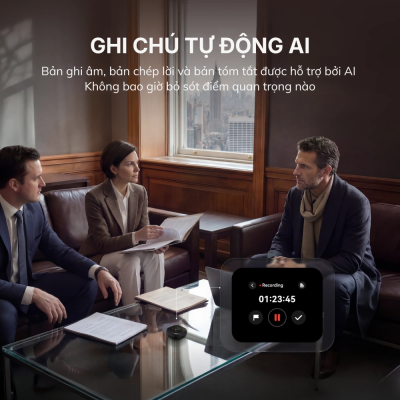 Tai Nghe Bluetooth Soundcore Liberty 5 Pro Max - D1204 Chống Ồn Chủ Động, Âm Thanh Hi-Res, Dịch Thuật AI Thông Minh Tai Nghe Bluetooth Soundcore Liberty 5 Pro Max - D1204 Chống Ồn Chủ Động, Âm Thanh Hi-Res, Dịch Thuật AI Thông Minh - <strong>Soundcore Liberty 5 Pro Max</strong> là mẫu tai nghe True Wireless đột phá nhất hiện nay, được thiết kế không chỉ để nghe nhạc mà còn là một trợ lý ngôn ngữ đắc lực. Điểm nhấn nổi bật nhất của <strong>Soundcore Liberty 5 Pro Max</strong> chính là khả năng phiên dịch thuật AI thời gian thực, hỗ trợ lên đến hơn 40 ngôn ngữ khác nhau, giúp bạn tự tin giao tiếp toàn cầu. Sản phẩm sở hữu chất lượng âm thanh Hi-Res đỉnh cao với màng loa Wool-Paper 9.2mm và công nghệ Dolby Atmos sống động. Hệ thống chống ồn chủ động Adaptive ANC 4.0 trên <strong>Soundcore Liberty 5 Pro Max</strong> giúp loại bỏ tạp âm thông minh, mang lại không gian tĩnh lặng tuyệt đối. Với thiết kế hộp sạc màn hình AMOLED cảm ứng, thời lượng pin lên đến 50 giờ và chuẩn kháng nước IP55, <strong>Soundcore Liberty 5 Pro Max</strong> chính là sự lựa chọn hoàn hảo cho những tín đồ công nghệ và người thường xuyên di chuyển.