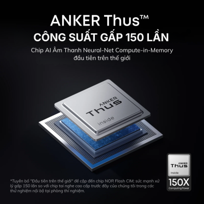 Tai Nghe Bluetooth Soundcore Liberty 5 Pro Max - D1204 Chống Ồn Chủ Động, Âm Thanh Hi-Res, Dịch Thuật AI Thông Minh Tai Nghe Bluetooth Soundcore Liberty 5 Pro Max - D1204 Chống Ồn Chủ Động, Âm Thanh Hi-Res, Dịch Thuật AI Thông Minh - <strong>Soundcore Liberty 5 Pro Max</strong> là mẫu tai nghe True Wireless đột phá nhất hiện nay, được thiết kế không chỉ để nghe nhạc mà còn là một trợ lý ngôn ngữ đắc lực. Điểm nhấn nổi bật nhất của <strong>Soundcore Liberty 5 Pro Max</strong> chính là khả năng phiên dịch thuật AI thời gian thực, hỗ trợ lên đến hơn 40 ngôn ngữ khác nhau, giúp bạn tự tin giao tiếp toàn cầu. Sản phẩm sở hữu chất lượng âm thanh Hi-Res đỉnh cao với màng loa Wool-Paper 9.2mm và công nghệ Dolby Atmos sống động. Hệ thống chống ồn chủ động Adaptive ANC 4.0 trên <strong>Soundcore Liberty 5 Pro Max</strong> giúp loại bỏ tạp âm thông minh, mang lại không gian tĩnh lặng tuyệt đối. Với thiết kế hộp sạc màn hình AMOLED cảm ứng, thời lượng pin lên đến 50 giờ và chuẩn kháng nước IP55, <strong>Soundcore Liberty 5 Pro Max</strong> chính là sự lựa chọn hoàn hảo cho những tín đồ công nghệ và người thường xuyên di chuyển.
