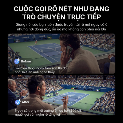 Tai Nghe Bluetooth Soundcore Liberty 5 Pro Max - D1204 Chống Ồn Chủ Động, Âm Thanh Hi-Res, Dịch Thuật AI Thông Minh Tai Nghe Bluetooth Soundcore Liberty 5 Pro Max - D1204 Chống Ồn Chủ Động, Âm Thanh Hi-Res, Dịch Thuật AI Thông Minh - <strong>Soundcore Liberty 5 Pro Max</strong> là mẫu tai nghe True Wireless đột phá nhất hiện nay, được thiết kế không chỉ để nghe nhạc mà còn là một trợ lý ngôn ngữ đắc lực. Điểm nhấn nổi bật nhất của <strong>Soundcore Liberty 5 Pro Max</strong> chính là khả năng phiên dịch thuật AI thời gian thực, hỗ trợ lên đến hơn 40 ngôn ngữ khác nhau, giúp bạn tự tin giao tiếp toàn cầu. Sản phẩm sở hữu chất lượng âm thanh Hi-Res đỉnh cao với màng loa Wool-Paper 9.2mm và công nghệ Dolby Atmos sống động. Hệ thống chống ồn chủ động Adaptive ANC 4.0 trên <strong>Soundcore Liberty 5 Pro Max</strong> giúp loại bỏ tạp âm thông minh, mang lại không gian tĩnh lặng tuyệt đối. Với thiết kế hộp sạc màn hình AMOLED cảm ứng, thời lượng pin lên đến 50 giờ và chuẩn kháng nước IP55, <strong>Soundcore Liberty 5 Pro Max</strong> chính là sự lựa chọn hoàn hảo cho những tín đồ công nghệ và người thường xuyên di chuyển.