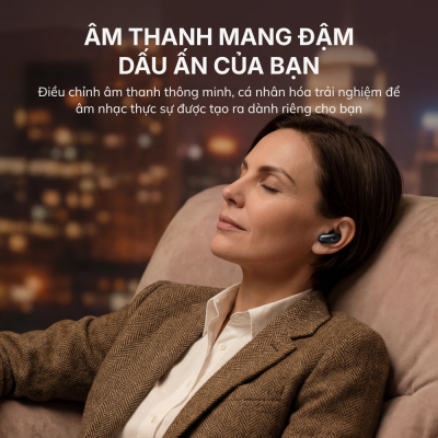 Tai Nghe Bluetooth Soundcore Liberty 5 Pro Max - D1204 Chống Ồn Chủ Động, Âm Thanh Hi-Res, Dịch Thuật AI Thông Minh Tai Nghe Bluetooth Soundcore Liberty 5 Pro Max - D1204 Chống Ồn Chủ Động, Âm Thanh Hi-Res, Dịch Thuật AI Thông Minh - <strong>Soundcore Liberty 5 Pro Max</strong> là mẫu tai nghe True Wireless đột phá nhất hiện nay, được thiết kế không chỉ để nghe nhạc mà còn là một trợ lý ngôn ngữ đắc lực. Điểm nhấn nổi bật nhất của <strong>Soundcore Liberty 5 Pro Max</strong> chính là khả năng phiên dịch thuật AI thời gian thực, hỗ trợ lên đến hơn 40 ngôn ngữ khác nhau, giúp bạn tự tin giao tiếp toàn cầu. Sản phẩm sở hữu chất lượng âm thanh Hi-Res đỉnh cao với màng loa Wool-Paper 9.2mm và công nghệ Dolby Atmos sống động. Hệ thống chống ồn chủ động Adaptive ANC 4.0 trên <strong>Soundcore Liberty 5 Pro Max</strong> giúp loại bỏ tạp âm thông minh, mang lại không gian tĩnh lặng tuyệt đối. Với thiết kế hộp sạc màn hình AMOLED cảm ứng, thời lượng pin lên đến 50 giờ và chuẩn kháng nước IP55, <strong>Soundcore Liberty 5 Pro Max</strong> chính là sự lựa chọn hoàn hảo cho những tín đồ công nghệ và người thường xuyên di chuyển.