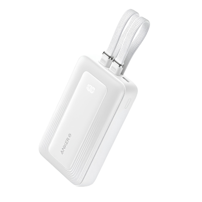 Pin Dự Phòng Anker Zolo 10000mAh 35W - A110L (Tích Hợp Sẵn 2 Cáp USB-C) - Sạc Cùng Lúc 4 Thiết Bị - Hàng Chính Hãng