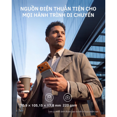 Sạc Dự Phòng Không Dây Anker MagGo 2 Pro A110R - 10000mAh - Qi2.2 - 25W -USB-C PD 45W - Quạt SnapCool Sạc Dự Phòng Không Dây Anker MagGo 2 Pro A110R - 10000mAh - Qi2.2 - 25W -USB-C PD 45W - Quạt SnapCool - <strong>Anker MagGo Power Bank 2 Pro A110R</strong> là pin sạc dự phòng Polymer 10.000mAh cao cấp, nổi bật với sạc không dây Magnetic chuẩn Qi2.2 công suất lên đến 25W và sạc có dây USB-C Power Delivery tối đa 45W. <strong>A110R</strong> được trang bị hệ thống làm mát chủ động bằng quạt kết hợp công nghệ SnapCool và tản nhiệt Graphene 3 lớp, giúp kiểm soát nhiệt độ trong quá trình sạc. Sản phẩm còn có màn hình màu thông minh hiển thị dung lượng pin, công suất đầu ra và chế độ quạt. Với thiết kế nhỏ gọn 220g, <strong>A110R</strong> là lựa chọn tiện lợi cho người dùng smartphone, máy tính bảng và các thiết bị USB-C khi đi làm, du lịch hoặc công tác.