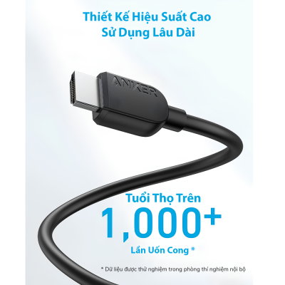 Cáp Chuyển Đổi HDMI To HDMI AnKer 1.8m -A8742 - Hỗ Trợ 8K@60Hz, 4K@120Hz, Băng Thông 48Gbps Cáp Chuyển Đổi HDMI To HDMI AnKer 1.8m -A8742 - Hỗ Trợ 8K@60Hz, 4K@120Hz, Băng Thông 48Gbps - Tìm kiếm giải pháp truyền tải hình ảnh và âm thanh đỉnh cao cho hệ thống giải trí tại nhà? Cáp chuyển đổi HDMI Anker 1.8m mã <strong>A8742</strong> chính là sự lựa chọn hoàn hảo dành cho bạn. Sản phẩm hỗ trợ độ phân giải siêu nét lên đến 8K@60Hz và 4K@120Hz, mang lại trải nghiệm chơi game mượt mà và xem phim sống động từng chi tiết. Với băng thông khủng 48Gbps cùng đầu tiếp xúc mạ Niken chống oxy hóa, cáp <strong>A8742</strong> đảm bảo tín hiệu luôn ổn định, không giật lag. Thiết kế vỏ PVC bền bỉ, chiều dài 1.8M tiện lợi kết nối hoàn hảo với PlayStation 5, Xbox Series, Apple TV và TV UHD 8K.
